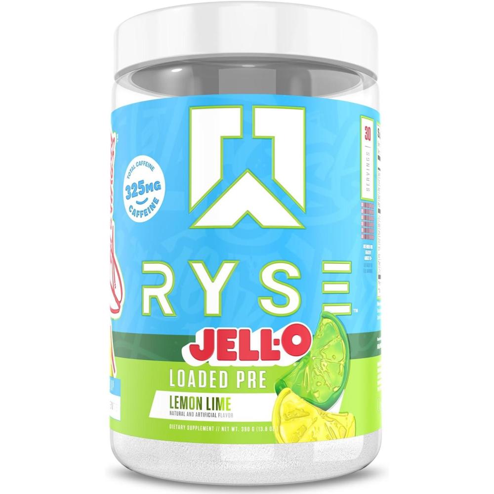 imageRyse Loaded Pre Workout Powder Freedom Rocks Daily PreWorkout for Men amp Women with 325mg Caffeine Beta Alanine and Citrulline for Pump Focus and Energy 30 ServingsJellO Lemon Lime