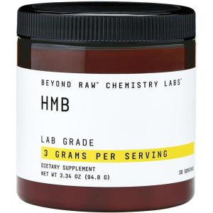 BEYOND RAW Chemistry Labs HMB Powder, Increase Performance, 30 Servings