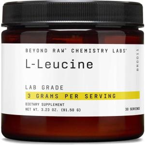 BEYOND RAW Chemistry Labs L-Leucine Powder, Fuels Muscles, 30 Servings