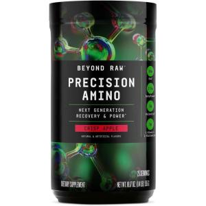 BEYOND RAW Precision Amino | Recovery & Power Amino Acid Formula | Fuel Muscles | Enhance Hydration | Crisp Apple | 25 Servings
