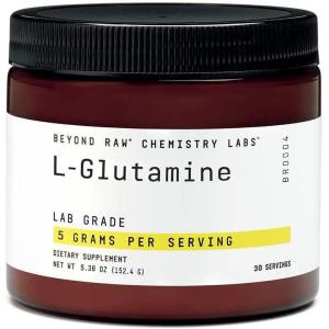 Beyond RAW Chemistry Labs L-Glutamine Powder, Supports Muscle Function, Lab Grade, 30 Servings