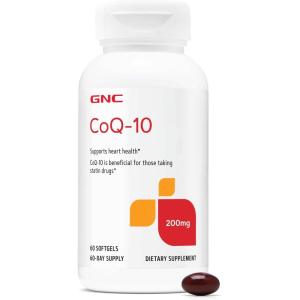 GNC CoQ10 200mg Supplement, Supports Heart Health(60 Count (Pack of 1))