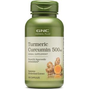 GNC Herbal Plus – Turmeric Curcumin 500mg 100 capsules(100 Count (Pack of 1))