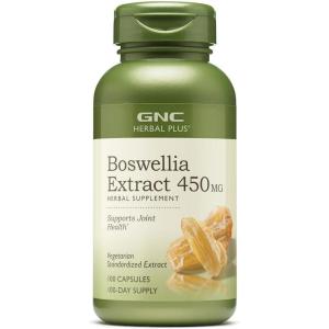 GNC Herbal Plus Boswellia Extract 450mg Supplement, Vegetarian, Supports Joint Health, 100 Servings