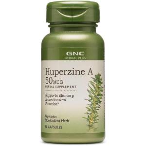 GNC Herbal Plus Huperzine A 50mcg Supplement, Vegetarian, 50 Servings