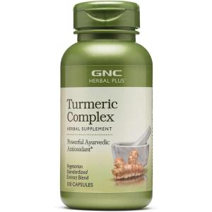 GNC Herbal Plus Turmeric Complex Supplement, Vegetarian, 100 Capsules