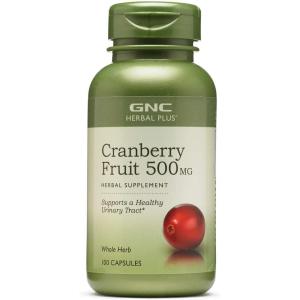 GNC Herbal Plus Whole Herb Cranberry 500mg 100 Capsules(100 Count (Pack of 1))