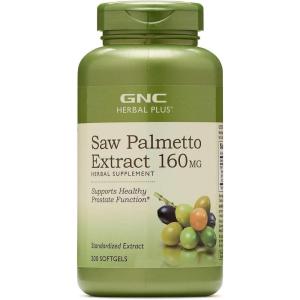 GNC Herbal Saw Palmetto Extract 160mg Supplement, 200 Servings(200 Count (Pack of 1))