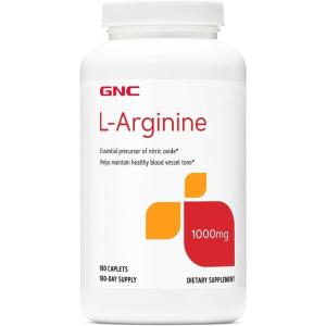 GNC L Arginine 1000mg Supplement, Supports Healthy Blood Vessel Tone, 180 Servings(180 Count (Pack of 1))
