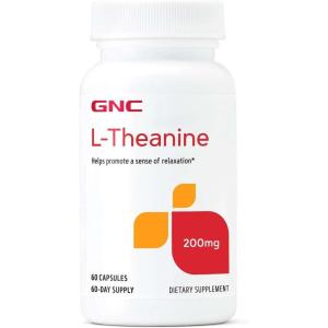 GNC L-Theanine 200mg, Promotes Relaxation, 60 Capsules