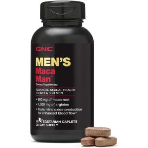 GNC Maca Man, Maca Root Arginine for Enhanced Blood Flow – 60 Vegetarian Capsules