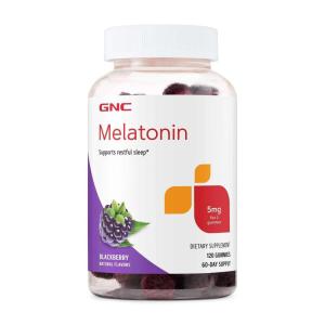 GNC Melatonin Gummies 5 mg – BlackBerry – 120 Gummies (60 Servings)
