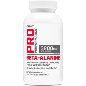 GNC Pro Performance Beta-Alanine, Increases Workout Performance & Decreases Muscle Soreness, Shown To Increase A Key Fatigue Control Factor, 3rd Party Tested, Carnosyn, Unflavored, Gluten Free, 30 Svg