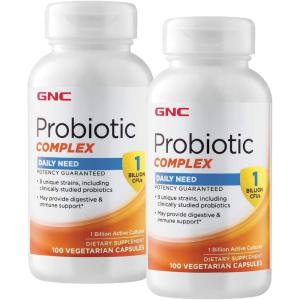 GNC Probiotic Complex Daily Need – 1 Billion CFUs – Twin Pack
