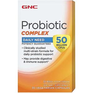 GNC Probiotic Complex with 50 Billion CFUs, Twin Pack, 30 Capsules per Bottle, Daily Probiotic Support(1)