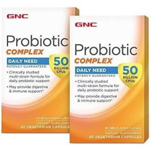 GNC Probiotic Complex with 50 Billion CFUs, Twin Pack, 30 Capsules per Bottle, Daily Probiotic Support(2)