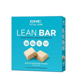 GNC Total Lean Layered Lean Bar| Hunger Satisfying – High Protein Snack Bar | Peanut Butter Pie – 9 Bars(White Chocolate Crunch)