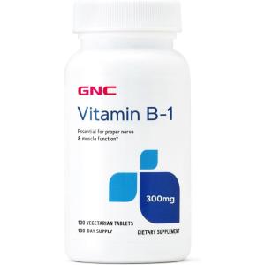 GNC Vitamin B-1 300mg – 100 Vegetarian Tablets | 100 Servings(100 Count (Pack of 1))