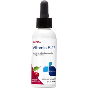 GNC Vitamin B-12 1000mcg – Cherry, Supports Energy Production, 60 Servings(2 Fl Oz (Pack of 1))
