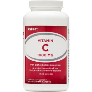 GNC Vitamin C 1000 with Bioflavonoids and Rose Hips Timed Release 180 Tablets(180 Count (Pack of 1))