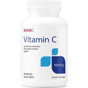 GNC Vitamin C Capsules 1000mg | Provides Immune Support | 90 Capsules