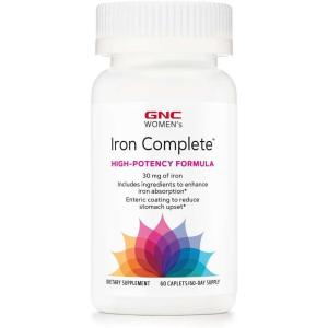 GNC Women’s Iron Complete Multivitamin, Enhances Ability to Absorb Iron, 60 Caplets(60 Count (Pack of 1))