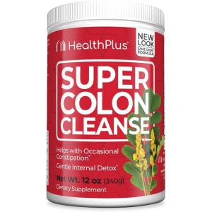 Health Plus Super Colon Cleanse: 10-Day Cleanse -Detox | More than 1 Cleanse, 12 Ounces(Unflavored)