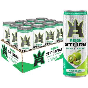 REIGN Storm, Kiwi Blend, Fitness & Wellness Energy Drink, 12 Fl Oz | Pack of 12