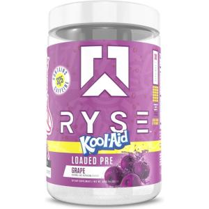 Ryse Loaded Pre Workout Powder – Freedom Rocks – Daily Pre-Workout for Men & Women with 325mg Caffeine, Beta Alanine, and Citrulline for Pump, Focus, and Energy – 30 Servings(Kool-Aid Grape)