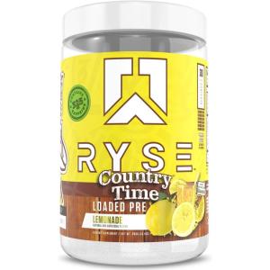 Ryse Loaded Pre Workout Powder – Freedom Rocks – Daily Pre-Workout for Men & Women with 325mg Caffeine, Beta Alanine, and Citrulline for Pump, Focus, and Energy – 30 Servings(Country Time Lemonade)