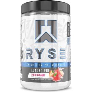 Ryse Loaded Pre Workout Powder – Freedom Rocks – Daily Pre-Workout for Men & Women with 325mg Caffeine, Beta Alanine, and Citrulline for Pump, Focus, and Energy – 30 Servings(Pink Splash)