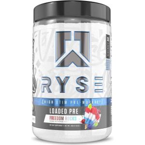 Ryse Loaded Pre Workout Powder – Freedom Rocks – Daily Pre-Workout for Men & Women with 325mg Caffeine, Beta Alanine, and Citrulline for Pump, Focus, and Energy – 30 Servings(Freedom Rocks)