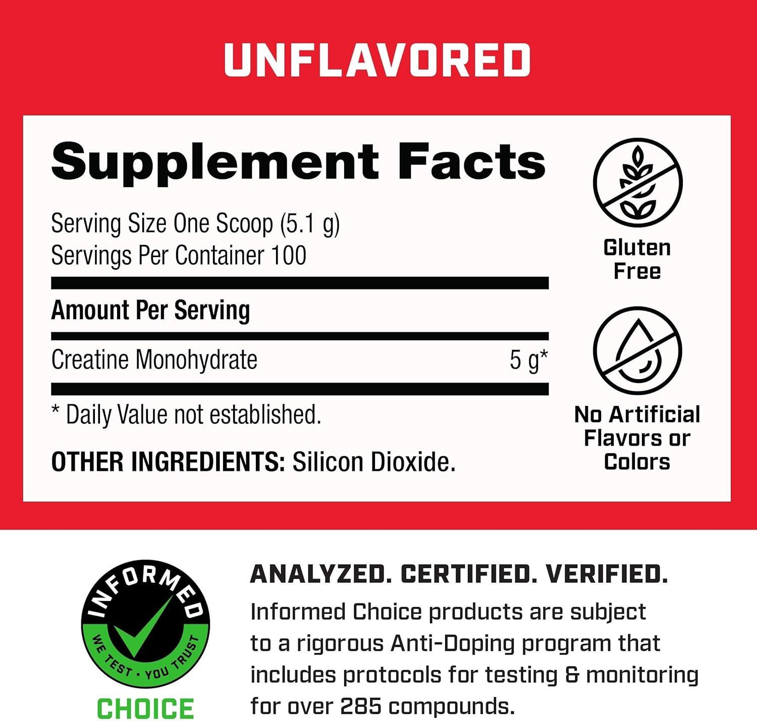 imageGNC Pro Performance Creatine Monohydrate Powder for Women amp Men 5g Creatine Per Serving Muscle Building Energy Production Endurance Performance 50 Servings100 Servings