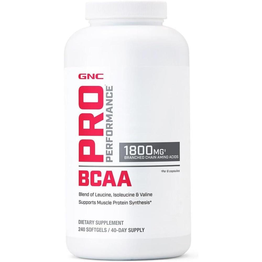 imageGNC Pro Performance BCAA 18g 3rd Party Tested Supplement for Men amp Women Branched Chain Amino Acids Essential Amino Acids Supports Muscle Protein Synthesis 240 Softgels 40 SVG