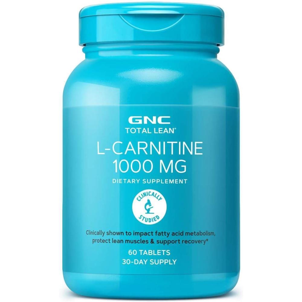 imageGNC Total Lean LCarnitine 1000mg 60 Tablets Supports Recovery and Lean Muscle Growth60 Count Pack of 1