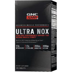 GNC AMP Ultra Nox, Supports Endurance & Performance, Stim-Free, 120 Count