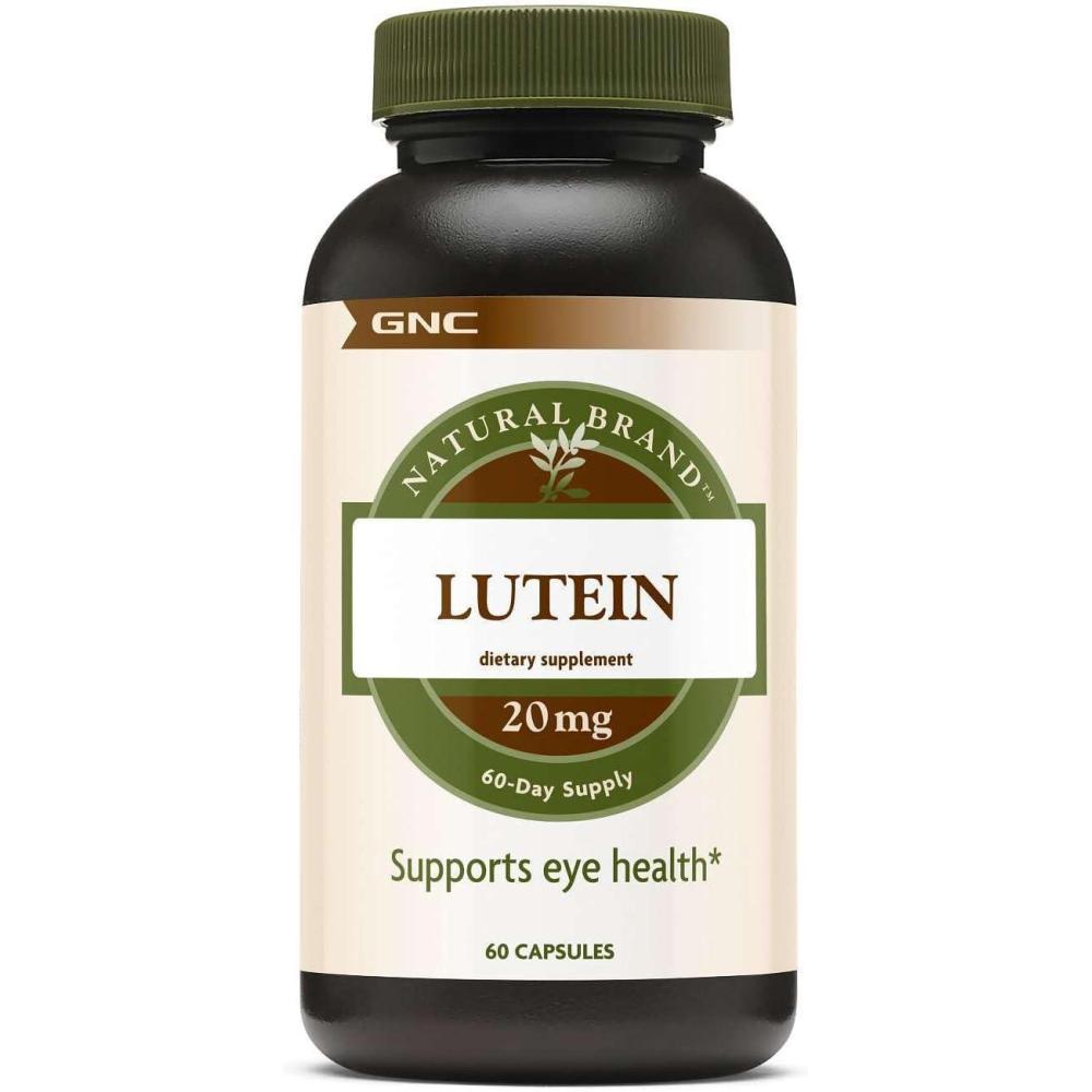 imageGNC Natural Brand Lutein 20mg Supports Eye Health 60 Capsules60 Count Pack of 1
