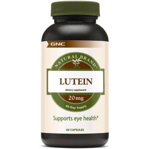 GNC Natural Brand Lutein 20mg, Supports Eye Health, 60 Capsules(60 Count (Pack of 1))