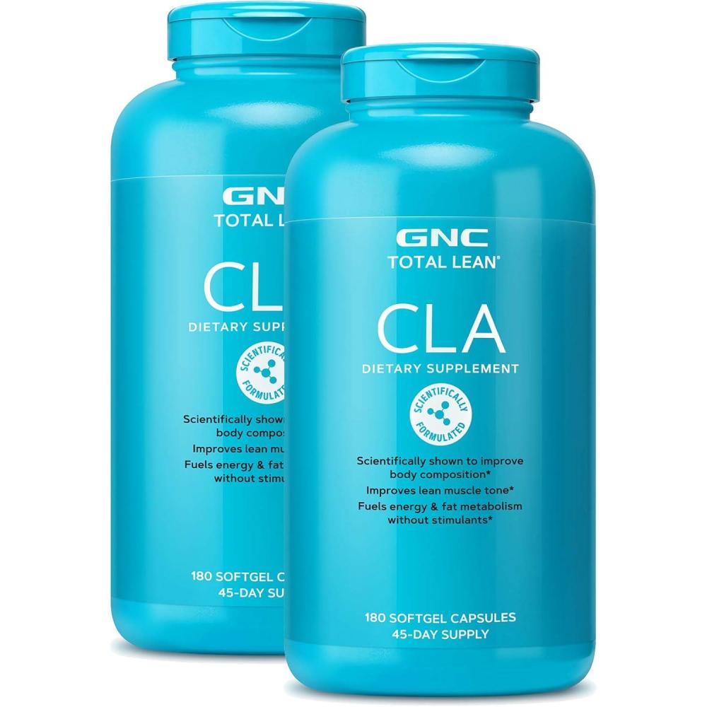 imageGNC Total Lean Premium CLA 369 Improves Body Composition amp Muscle Tone Fuels Energy Without Stimulants Supports Cardiovascular amp Joint Health 120 Softgel Capsules180 Count Pack of 2