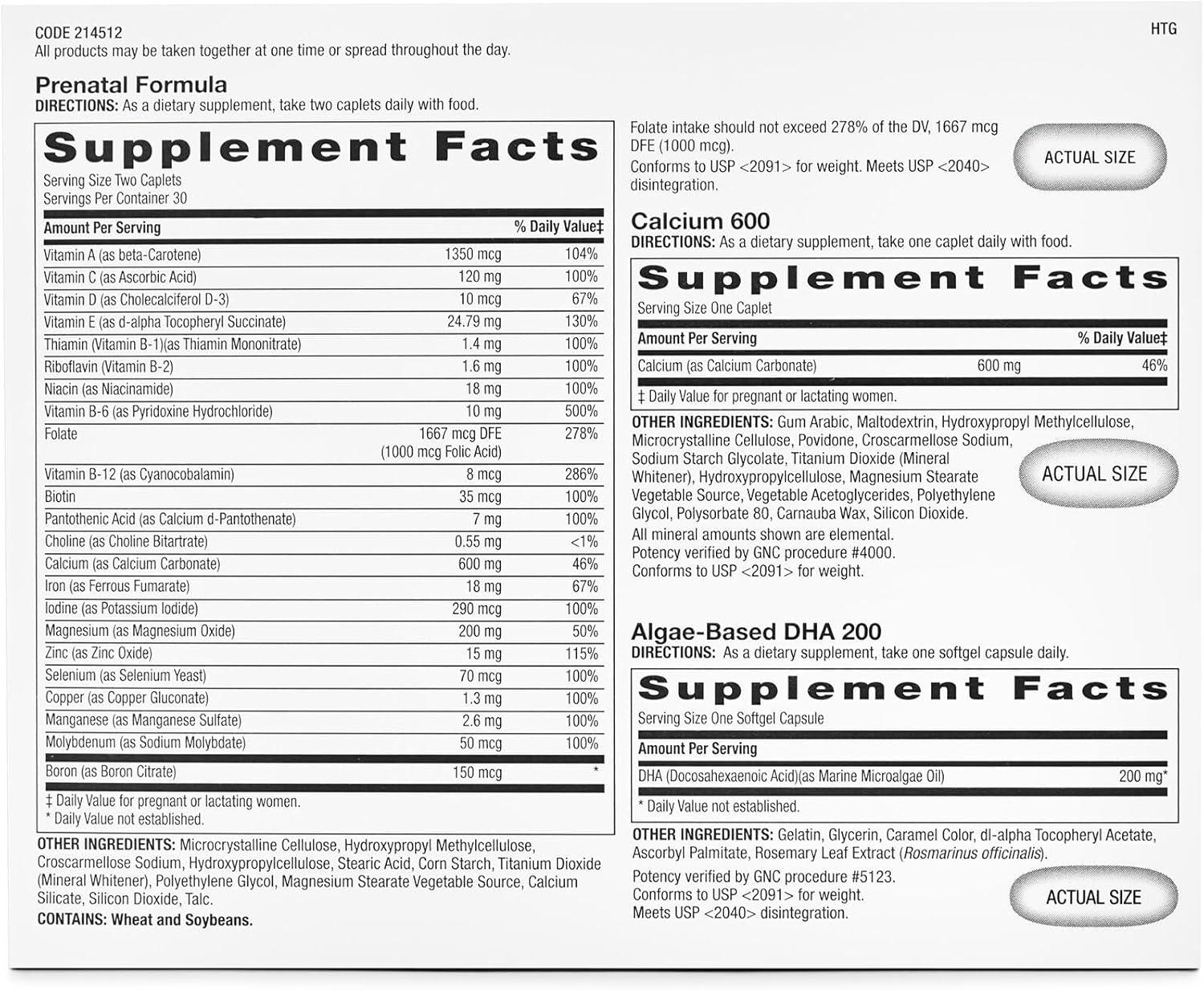 imageGNC Womens Prenatal Program Daily Supplement System Supports Healthy Development for Your Baby with Zinc amp Iron for Fetal Needs Targeted Prenatal and Pregnancy Essentials 30 Packs