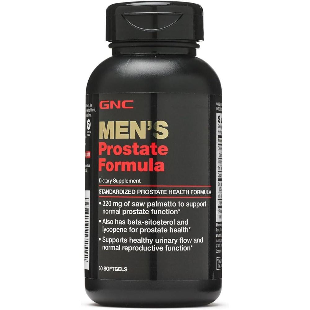 imageGNC Mens Prostate Formula 60 Softgels Supports Normal Reproductive Function60 Count Pack of 1