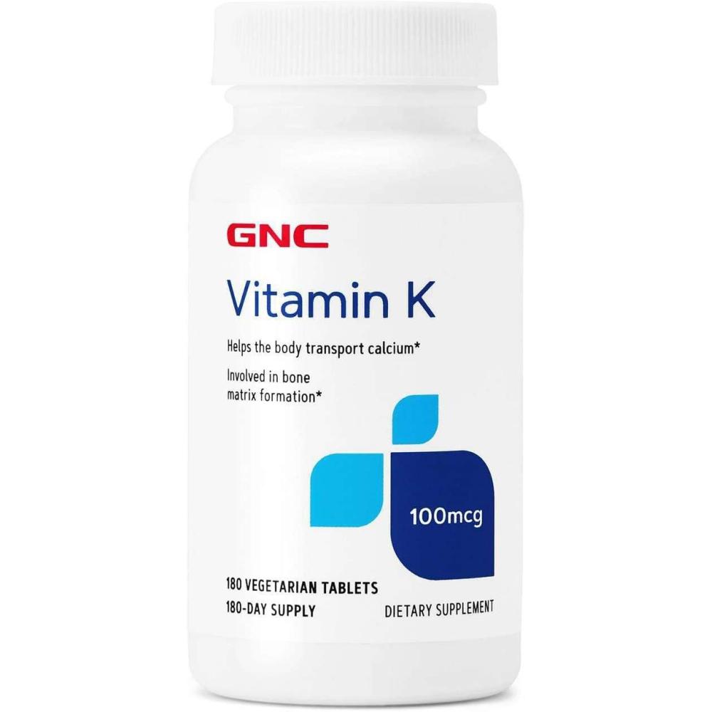 imageGNC Vitamin K 100mcg 180 Tablets Helps The Body Transport Calcium