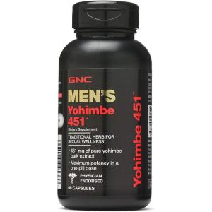 GNC Men’s Yohimbe 451, Pure Extract, 60 Capsules