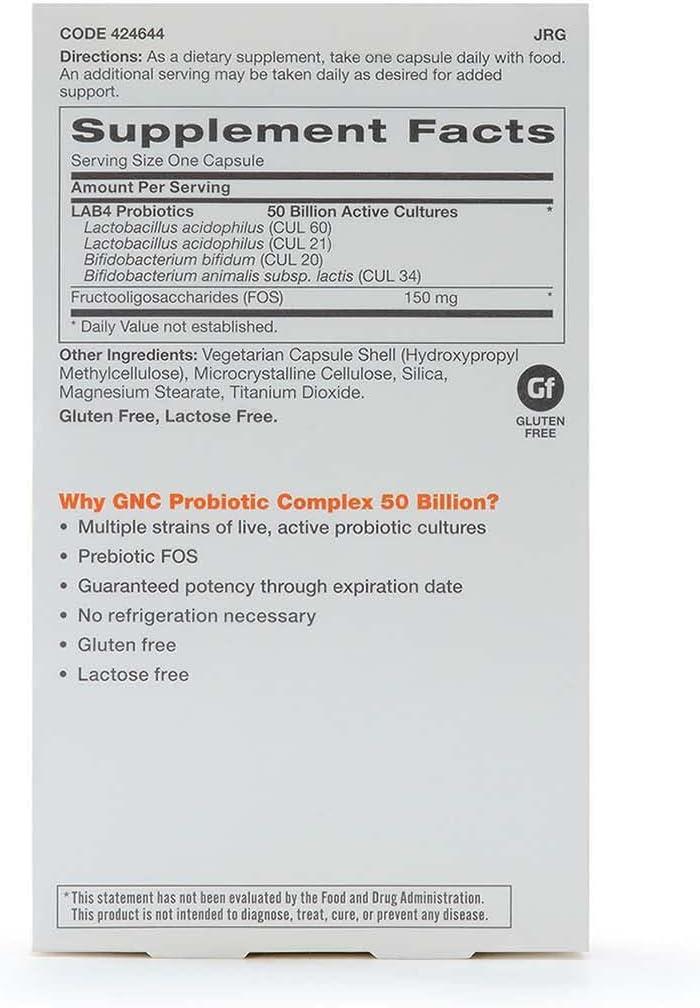 imageGNC Probiotic Complex Daily Need 50 Billion CFU Twin Pack