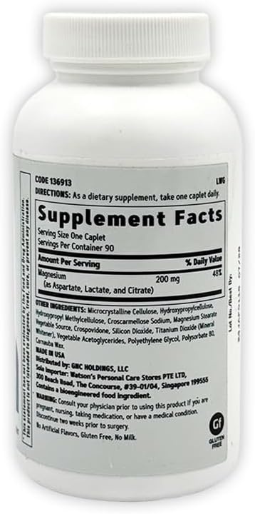 imageGNC Super Magnesium 400mg Supports Strong Bones and Teeth 90 Caplets