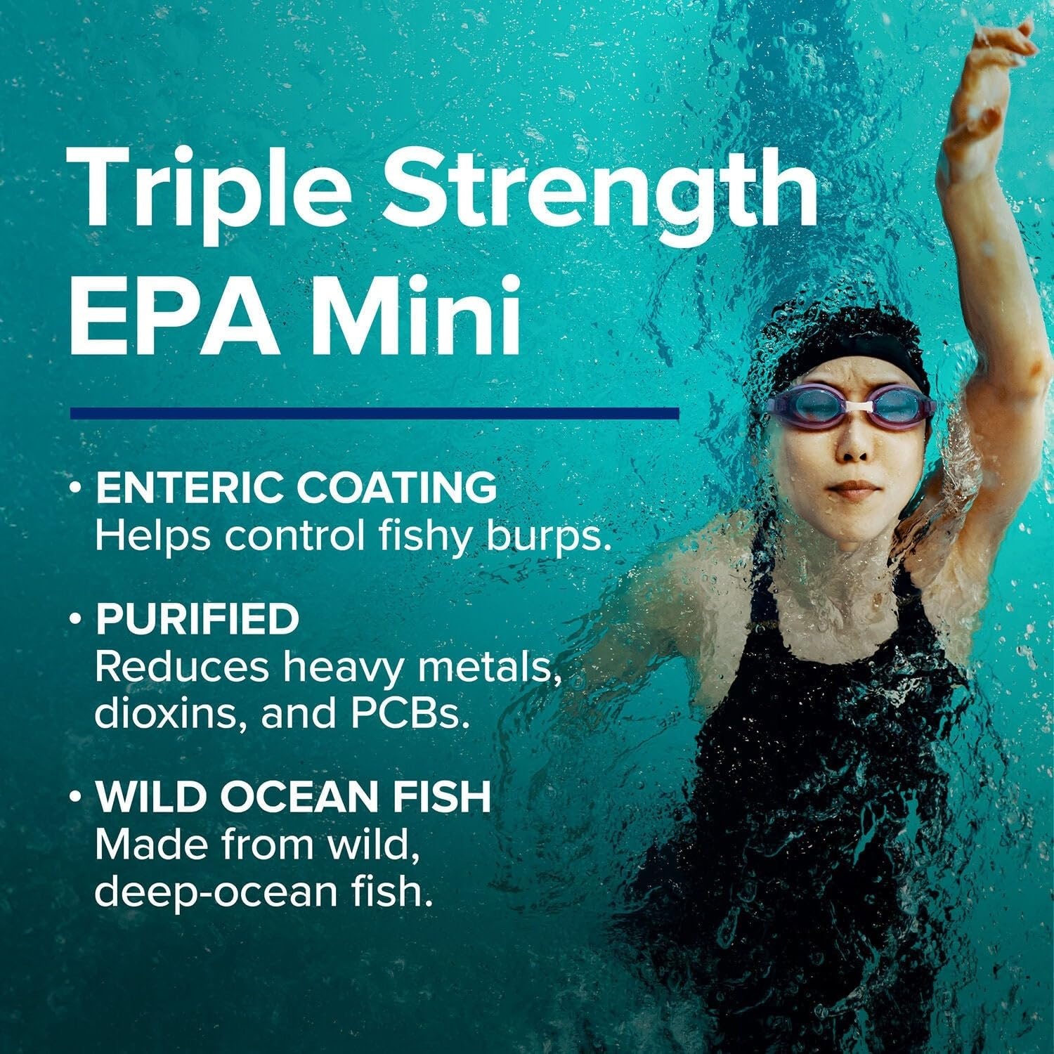 imageGNC Triple Strength Fish Oil EPA 1000 Mini 1000mg Omega 3 Mini Softgels Supports Eye Brain Skin Healthy Triglycerides Heart Joint Coated to Control Fishy Burps 45 ServingsOld Version
