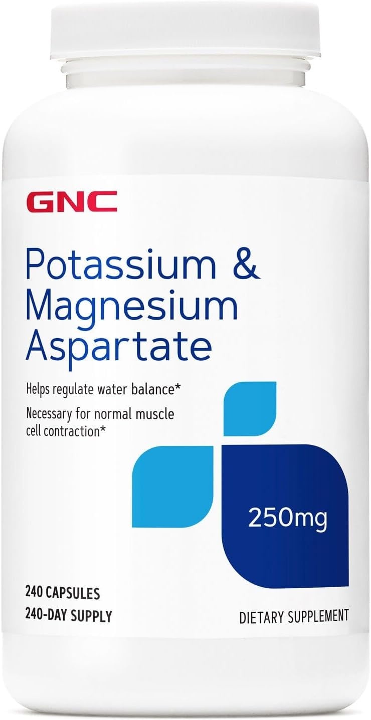 image:imageGNC Potassium and Magnesium Aspartate 250mg Supplement Helps Regulate Water Balance 120 ServingsUnflavored