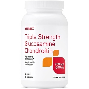GNC Triple Strength Glucosamine Chondroitin 750mg/600mg, 120 Caplets, Supports Healthy Joint Function(120 Count)